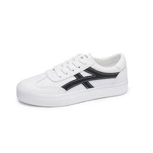 Load image into Gallery viewer, HOT Women Sneakers 2019 Fashion Breathble Vulcanized Shoes Women Pu leather Platform Shoes Women Lace up Casual Shoes White