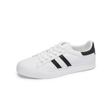 Load image into Gallery viewer, HOT Women Sneakers 2019 Fashion Breathble Vulcanized Shoes Women Pu leather Platform Shoes Women Lace up Casual Shoes White