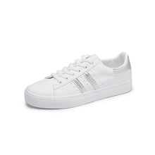 Load image into Gallery viewer, HOT Women Sneakers 2019 Fashion Breathble Vulcanized Shoes Women Pu leather Platform Shoes Women Lace up Casual Shoes White