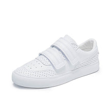 Load image into Gallery viewer, HOT Women Sneakers 2019 Fashion Breathble Vulcanized Shoes Women Pu leather Platform Shoes Women Lace up Casual Shoes White