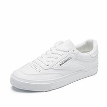 Load image into Gallery viewer, HOT Women Sneakers 2019 Fashion Breathble Vulcanized Shoes Women Pu leather Platform Shoes Women Lace up Casual Shoes White