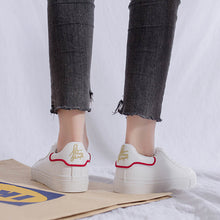 Load image into Gallery viewer, HOT Women Sneakers 2019 Fashion Breathble Vulcanized Shoes Women Pu leather Platform Shoes Women Lace up Casual Shoes White