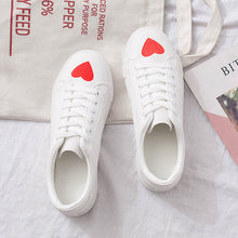 Load image into Gallery viewer, HOT Women Sneakers 2019 Fashion Breathble Vulcanized Shoes Women Pu leather Platform Shoes Women Lace up Casual Shoes White