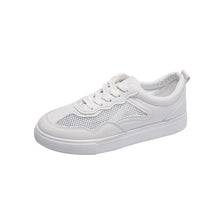 Load image into Gallery viewer, HOT Women Sneakers 2019 Fashion Breathble Vulcanized Shoes Women Pu leather Platform Shoes Women Lace up Casual Shoes White