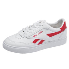 Load image into Gallery viewer, HOT Women Sneakers 2019 Fashion Breathble Vulcanized Shoes Women Pu leather Platform Shoes Women Lace up Casual Shoes White