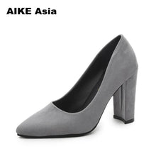 Load image into Gallery viewer, 2019 Women Pumps Ankle Strap Thick Heel Women Shoes Square Toe Mid Heels Dress Work Pumps Comfortable Ladies Shoes Sandals