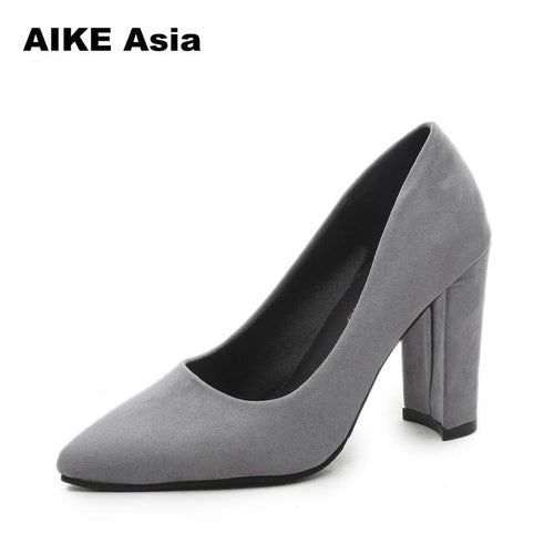 2019 Women Pumps Ankle Strap Thick Heel Women Shoes Square Toe Mid Heels Dress Work Pumps Comfortable Ladies Shoes Sandals