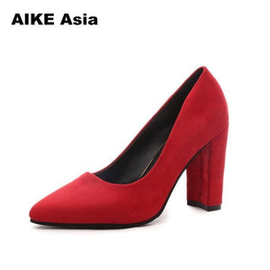 2019 Women Pumps Ankle Strap Thick Heel Women Shoes Square Toe Mid Heels Dress Work Pumps Comfortable Ladies Shoes Sandals